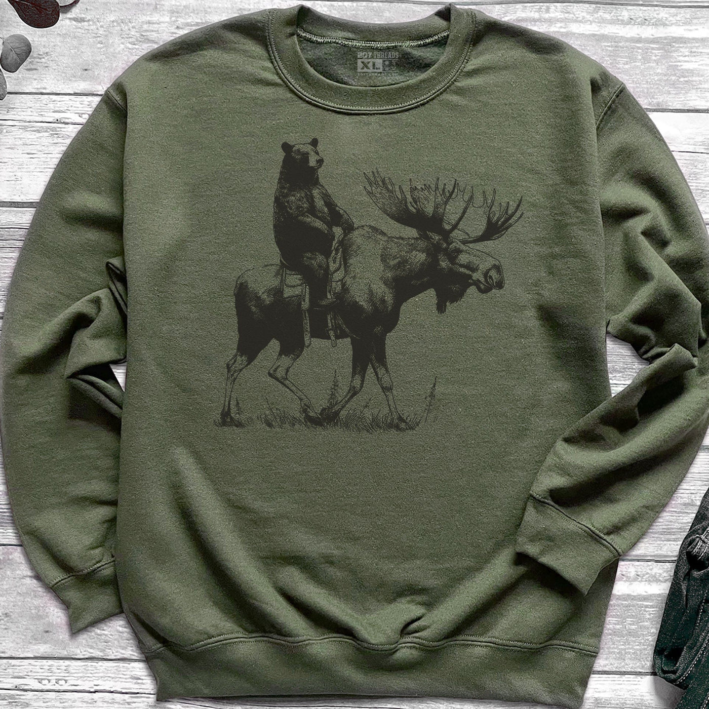 Bear Back Moose Rides Sweatshirt