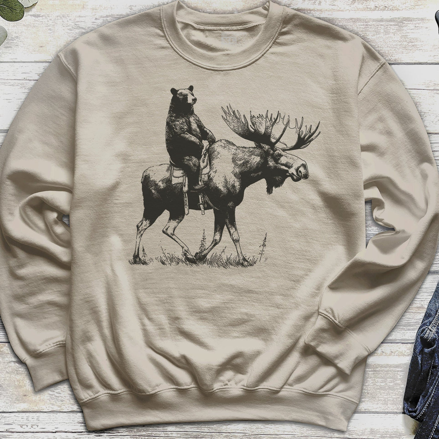 Bear Back Moose Rides Sweatshirt