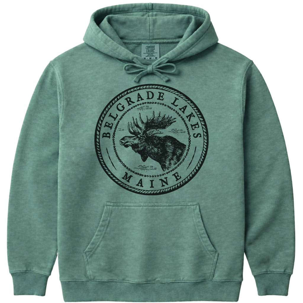 Vintage Belgrade Lakes Maine Sweatshirt - Light Green