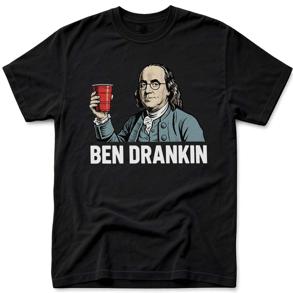 Ben Drankin Funny 4th of July Founding Father Beer Drinking Tee