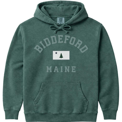 Old School Biddeford Maine Flag Sweatshirt