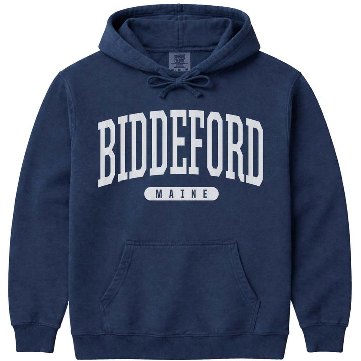Vintage College Biddeford Maine Sweatshirt - Navy