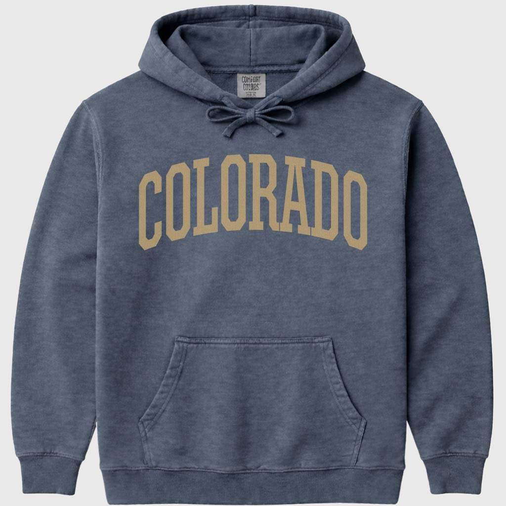 Black & Gold Colorado Buffs Hoodie - Denim