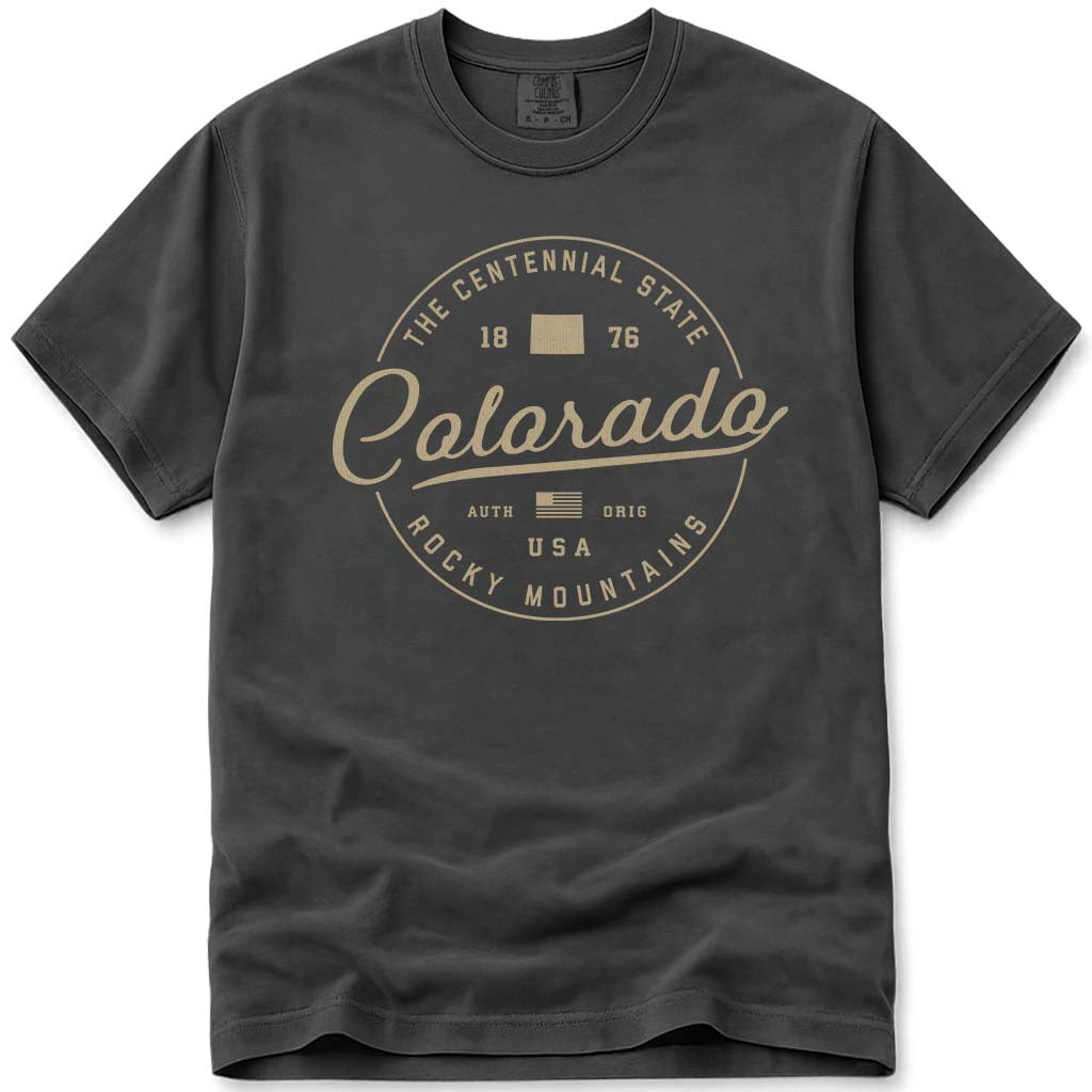 Black & Gold Colorado Vacation Shirt - Pepper