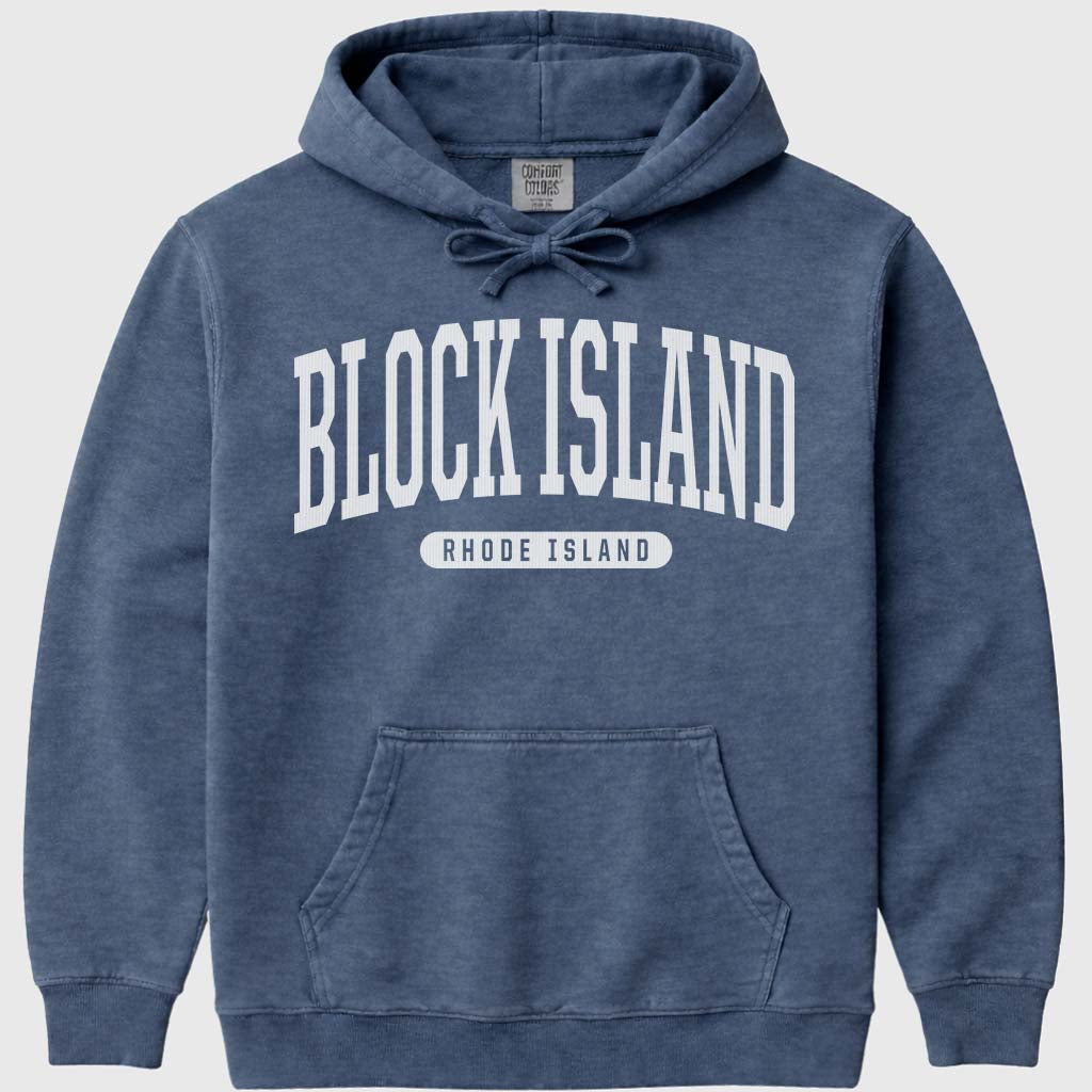 Block Island Hoodie Sweatshirt - Denim