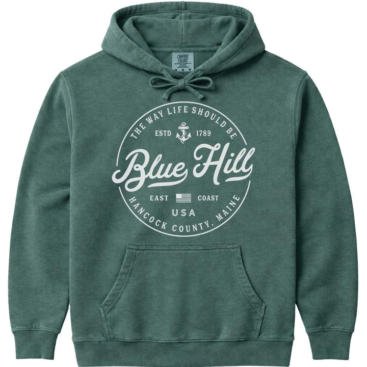 Blue Hill Maine Travel Sweatshirt - Blue Spruce