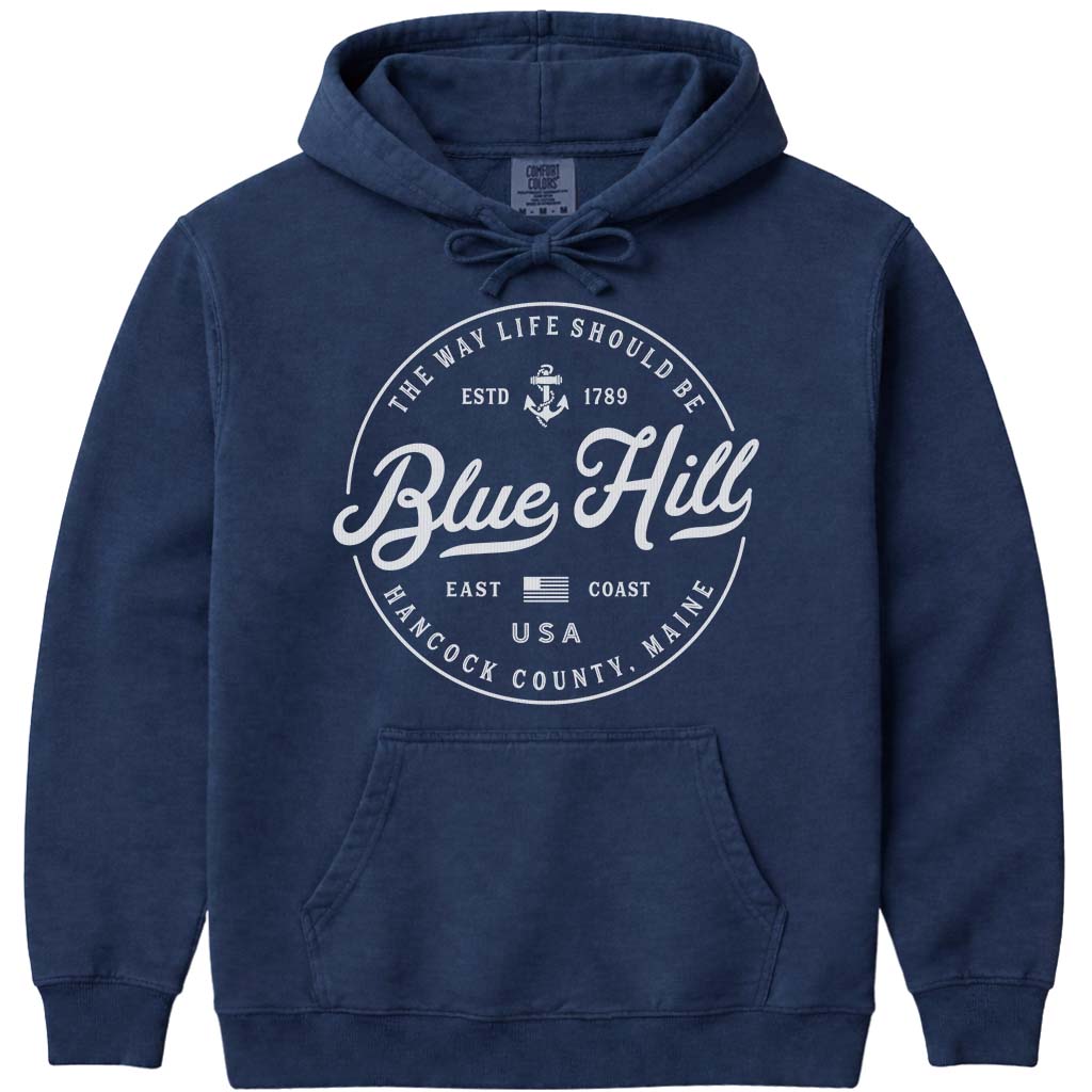 Blue Hill Maine Travel Sweatshirt - Navy