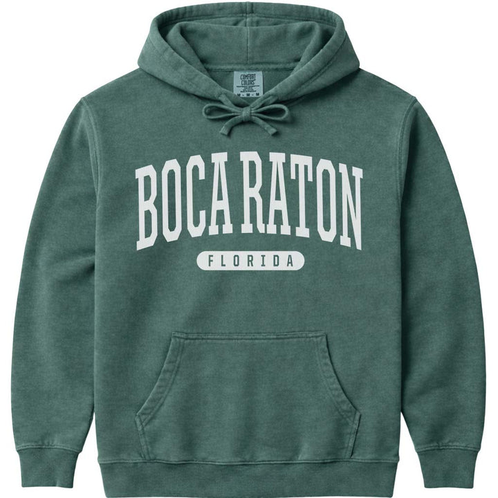 Boca Raton Florida Hoodie Sweatshirt - Blue Spruce
