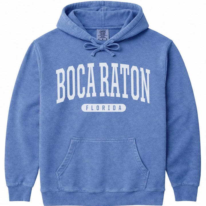 Boca Raton Florida Hoodie Sweatshirt - Flo Blue