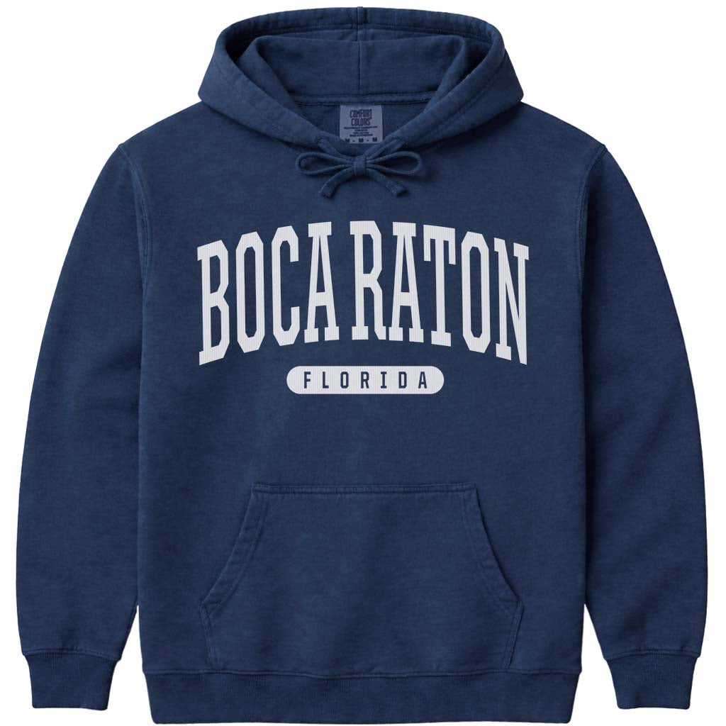 Boca Raton Florida Hoodie Sweatshirt - Navy