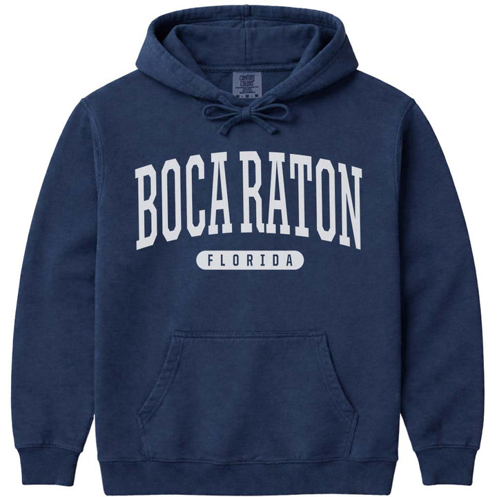 Boca Raton Florida Hoodie Sweatshirt - Navy