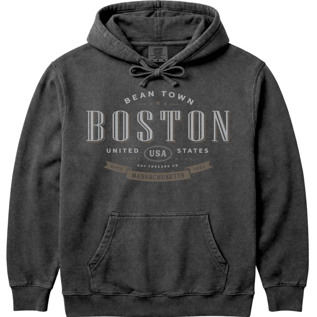 Boston Souvenir Hoodie Sweatshirt - Pepper