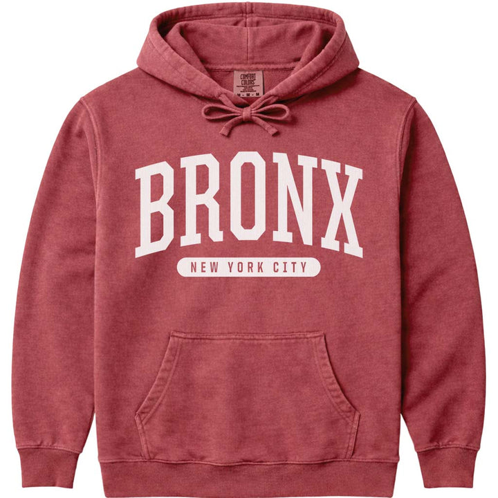Bronx New York Hooded Sweatshirt - Crimson
