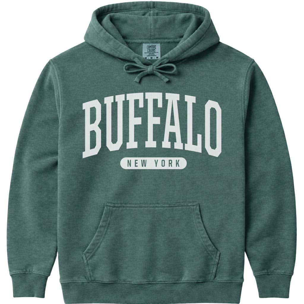 Buffalo New York Hooded Sweatshirt - Blue Spruce