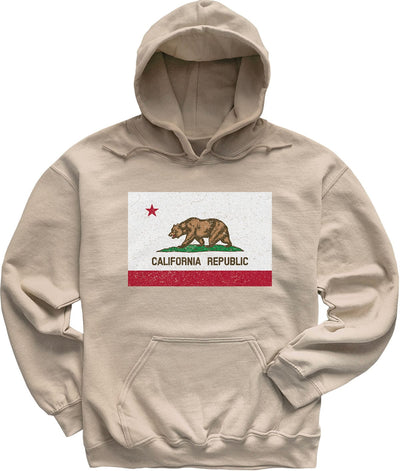 Beige Sand California Flag Hoodie