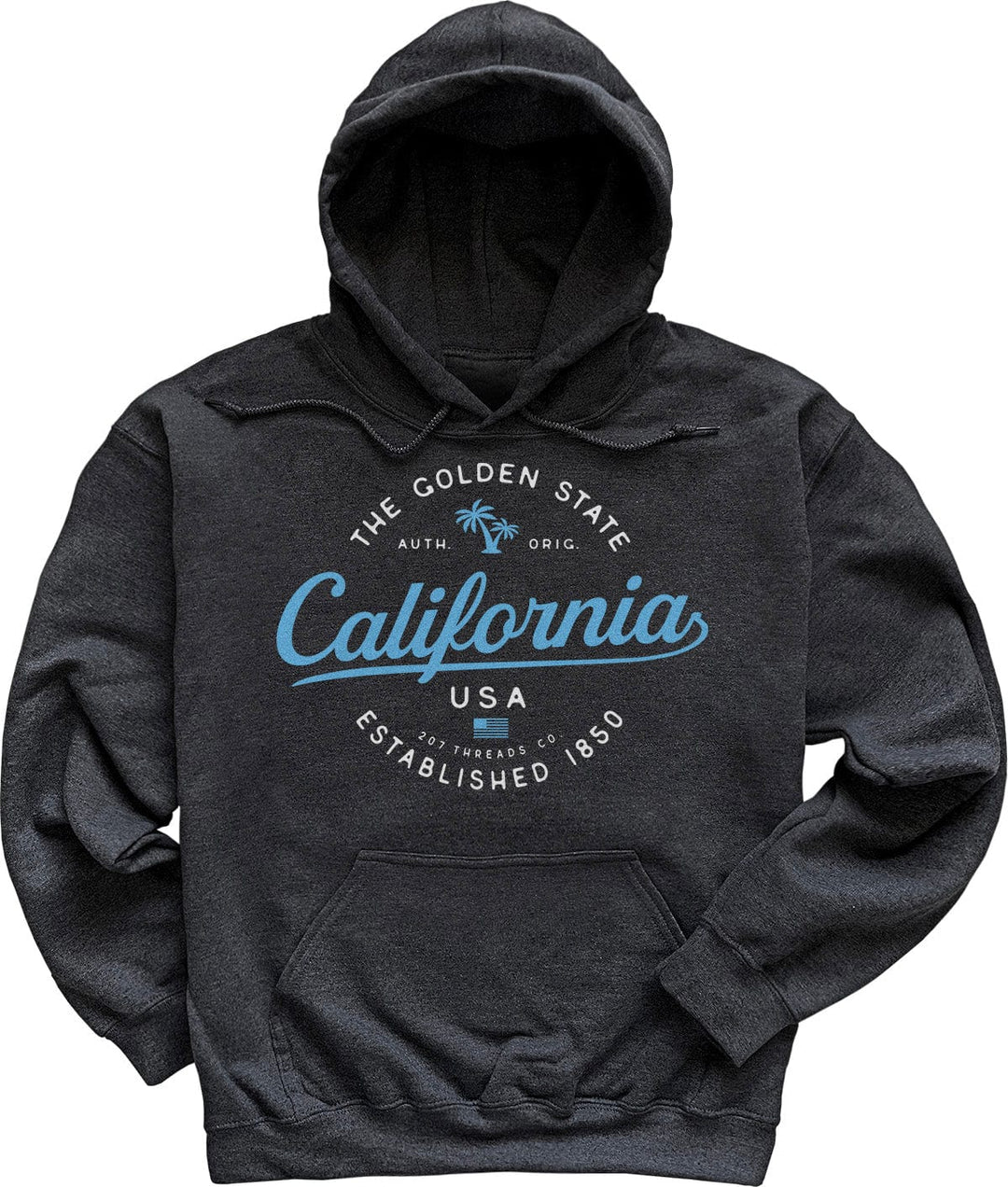 Dark Heather Grey California Hooded Sweatshirt