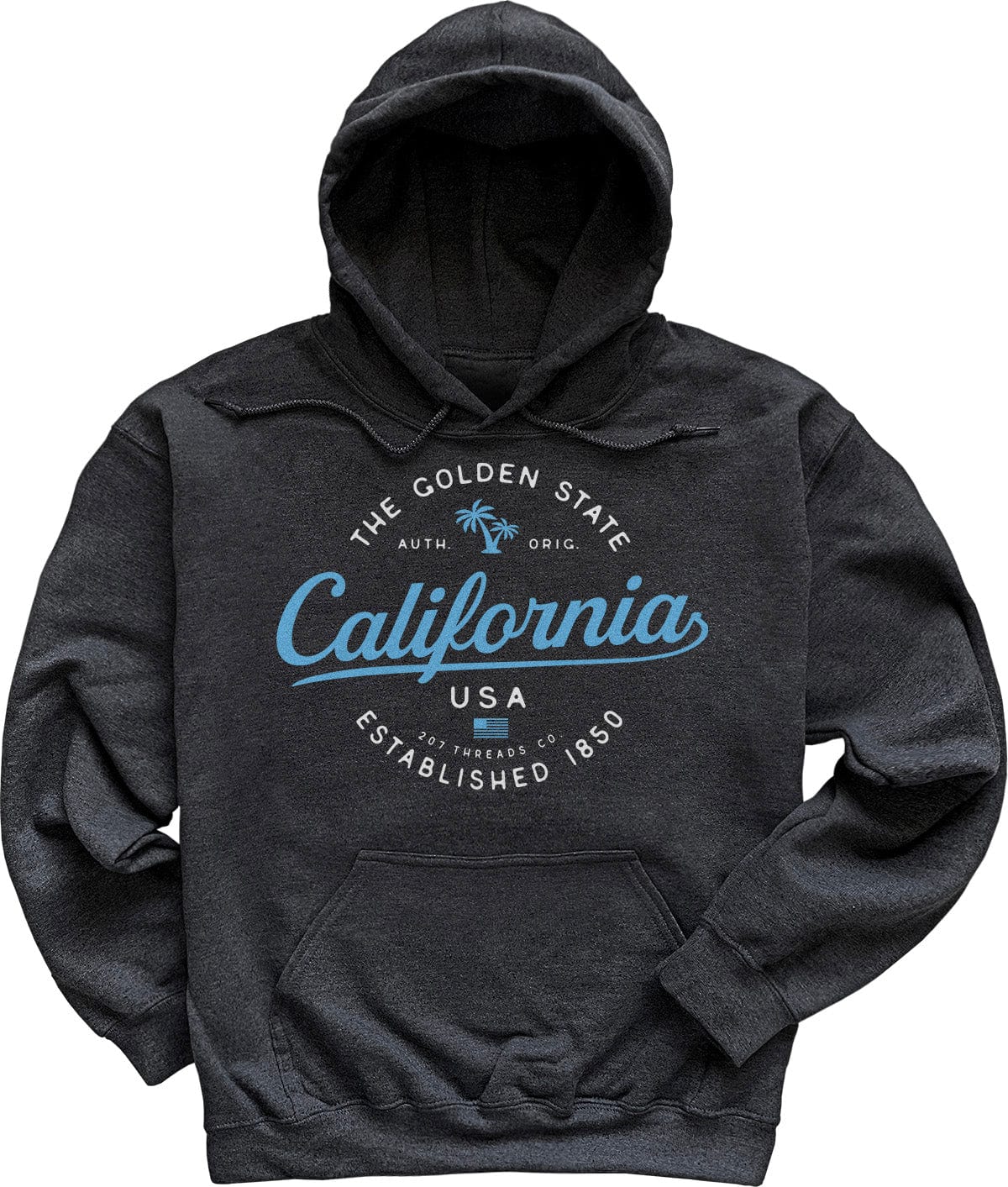 Dark Heather Grey California Hooded Sweatshirt