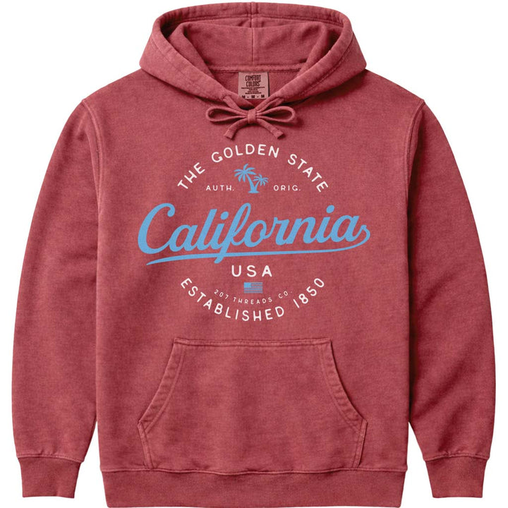 California Hooded Sweatshirt - Crimson