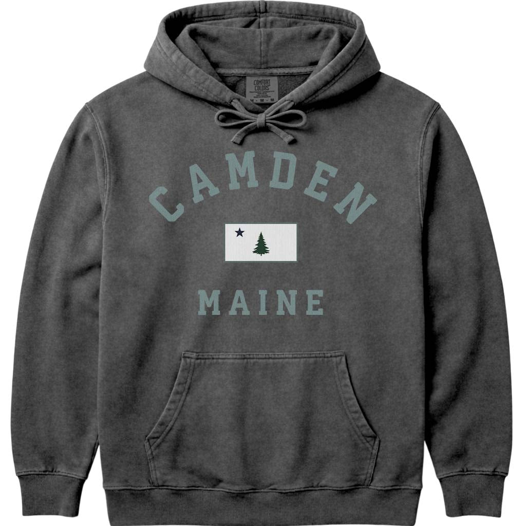 Camden Maine Vintage Flag Sweatshirt - Pepper