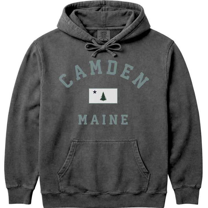 Camden Maine Vintage Flag Sweatshirt - Pepper