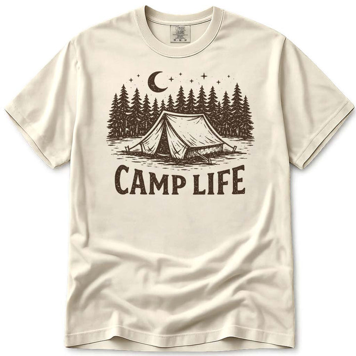Camp Life Outdoor Adventure Camping T-Shirt - Ivory