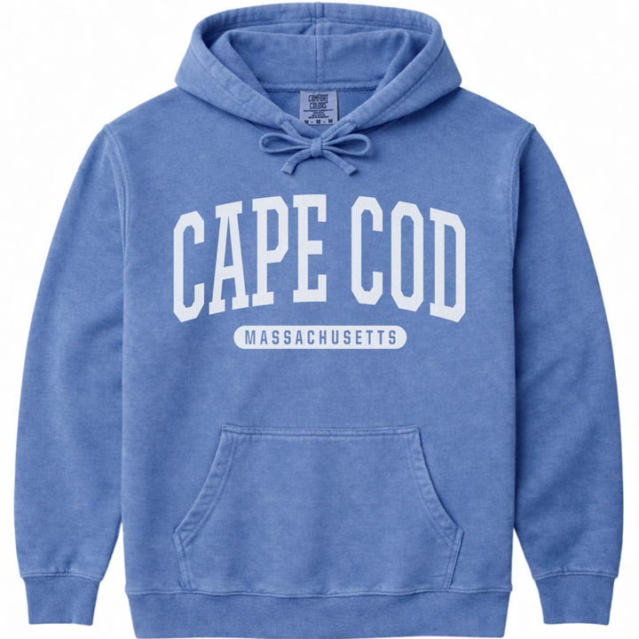 Cape Cod Massachusetts Hoodie Sweatshirt - Flo Blue