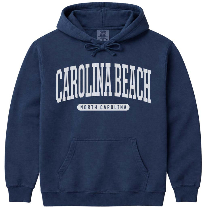Carolina Beach NC Hooded Sweatshirt - Navy