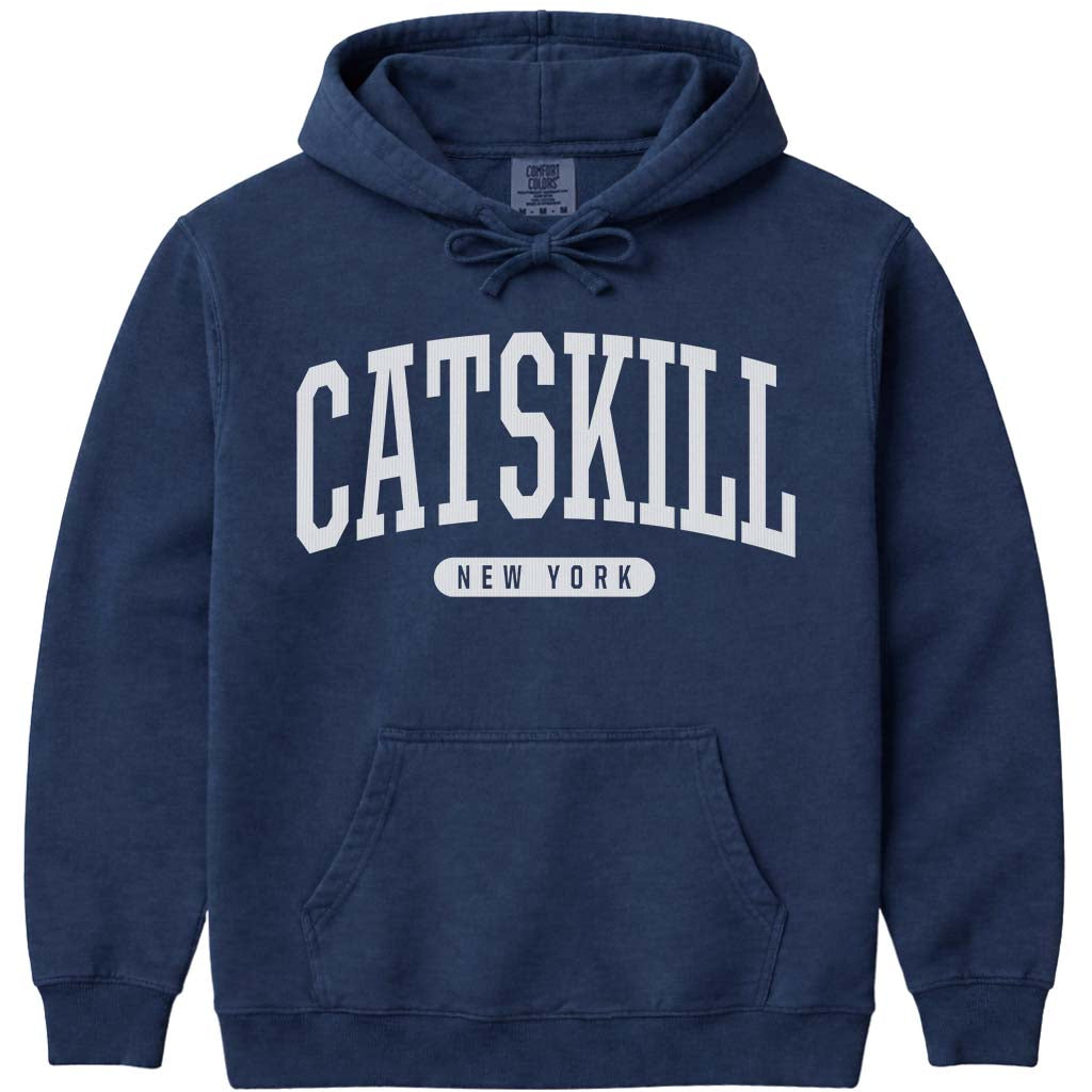 Catskill New York Hoodie Sweatshirt - Navy