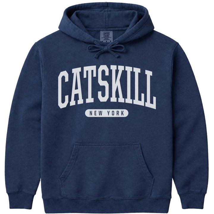 Catskill New York Hoodie Sweatshirt - Navy