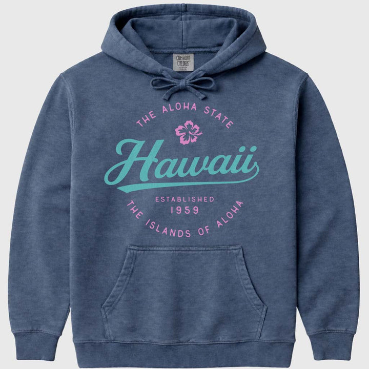 Hawaii Hoodie Sweatshirt - Denim
