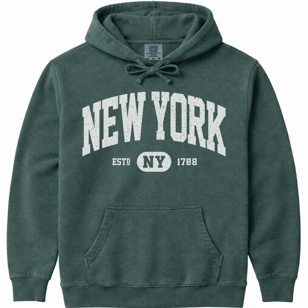 NY Sweatshirt Hoodie - Blue Spruce