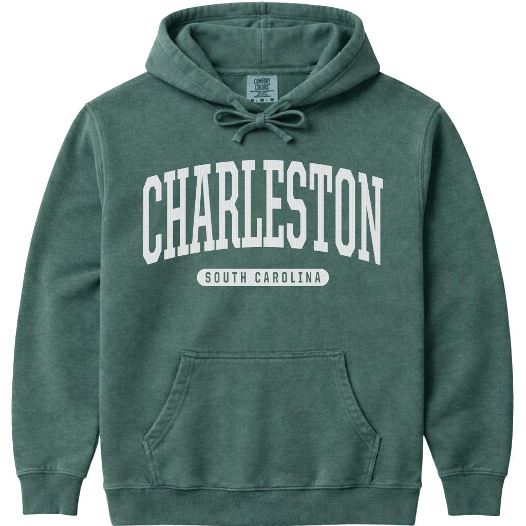 Charleston South Carolina Sweatshirt Hoodie - Blue Spruce