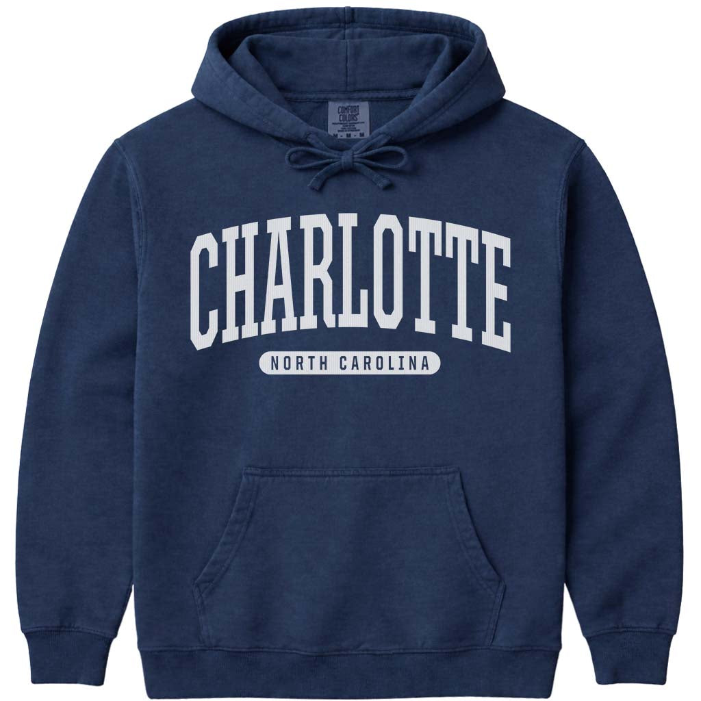 Charlotte North Carolina Hoodie - Navy