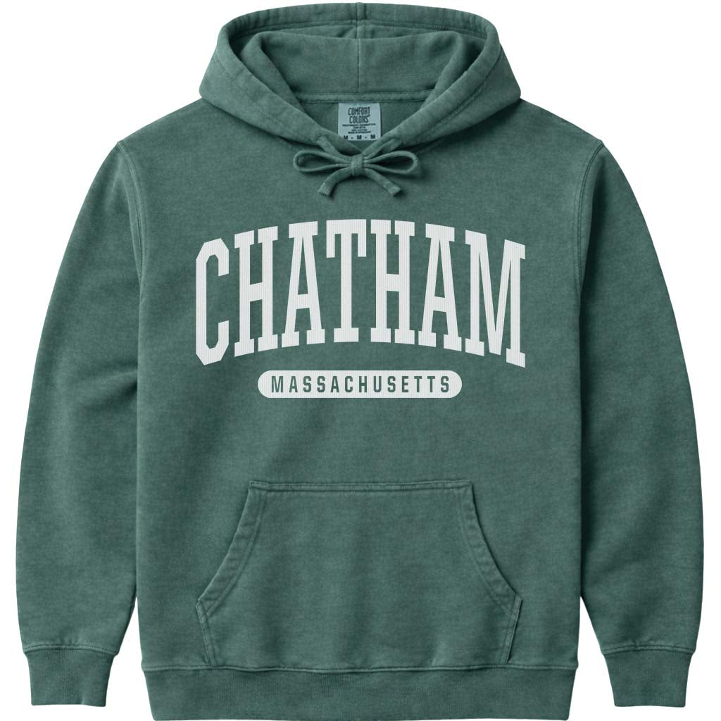 Chatham Massachusetts Hooded Sweatshirt - Blue Spruce