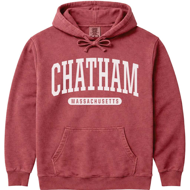 Chatham Massachusetts Hooded Sweatshirt - Crimson