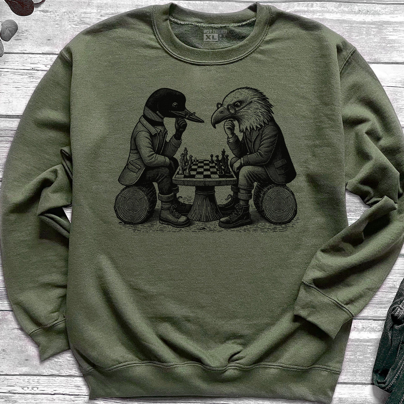 Loon & Eagle Chess Sweatshirt