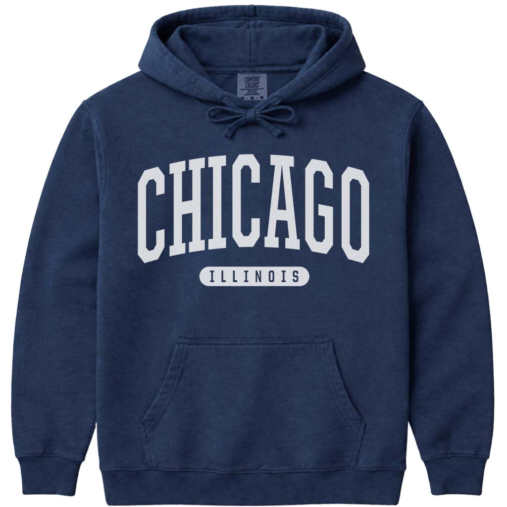 Chicago Illinois Hooded Sweatshirt - Navy