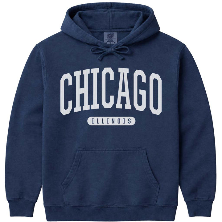 Chicago Illinois Hooded Sweatshirt - Navy