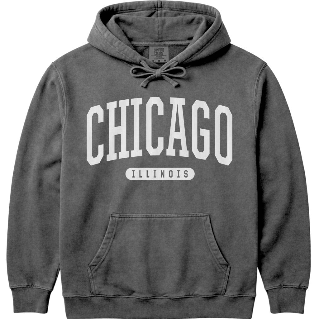 Chicago Illinois Hooded Sweatshirt - Pepper