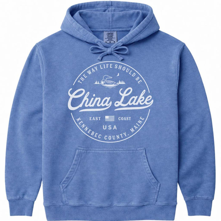 China Lake Maine Travel Sweatshirt - Flo Blue