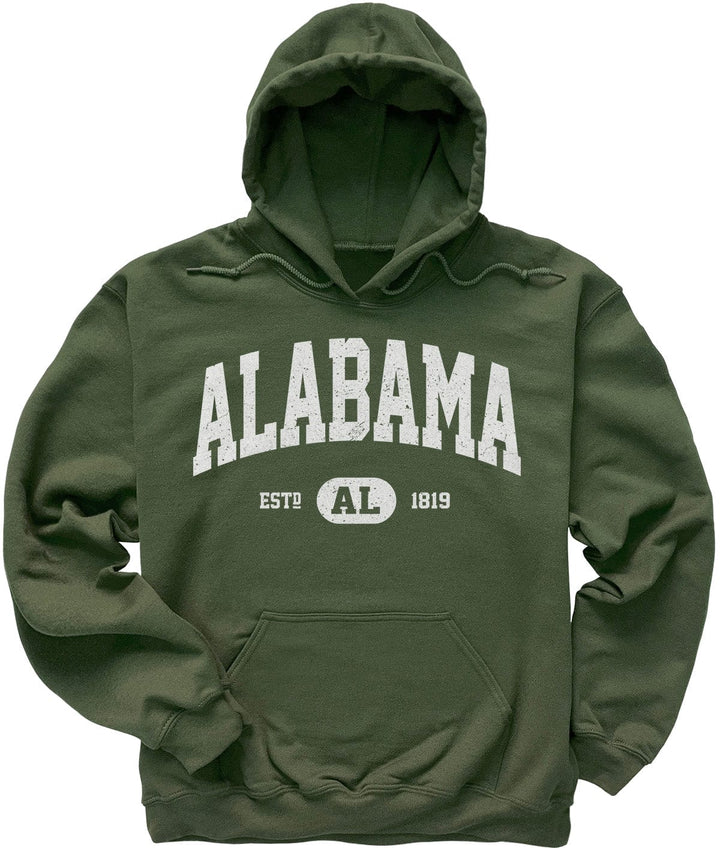 Classic Olive Military Green Alabama Hoodie