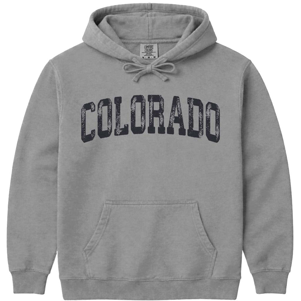 Classic Colorado Vintage College Hoodie - Grey