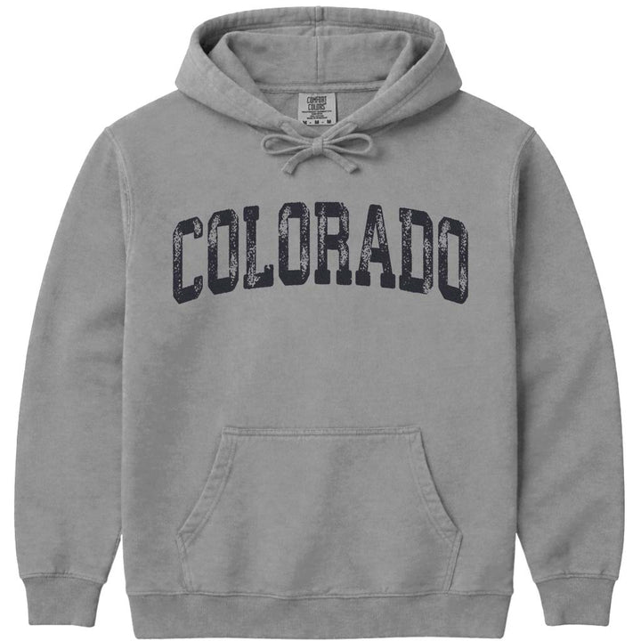 Classic Colorado Vintage College Hoodie - Grey