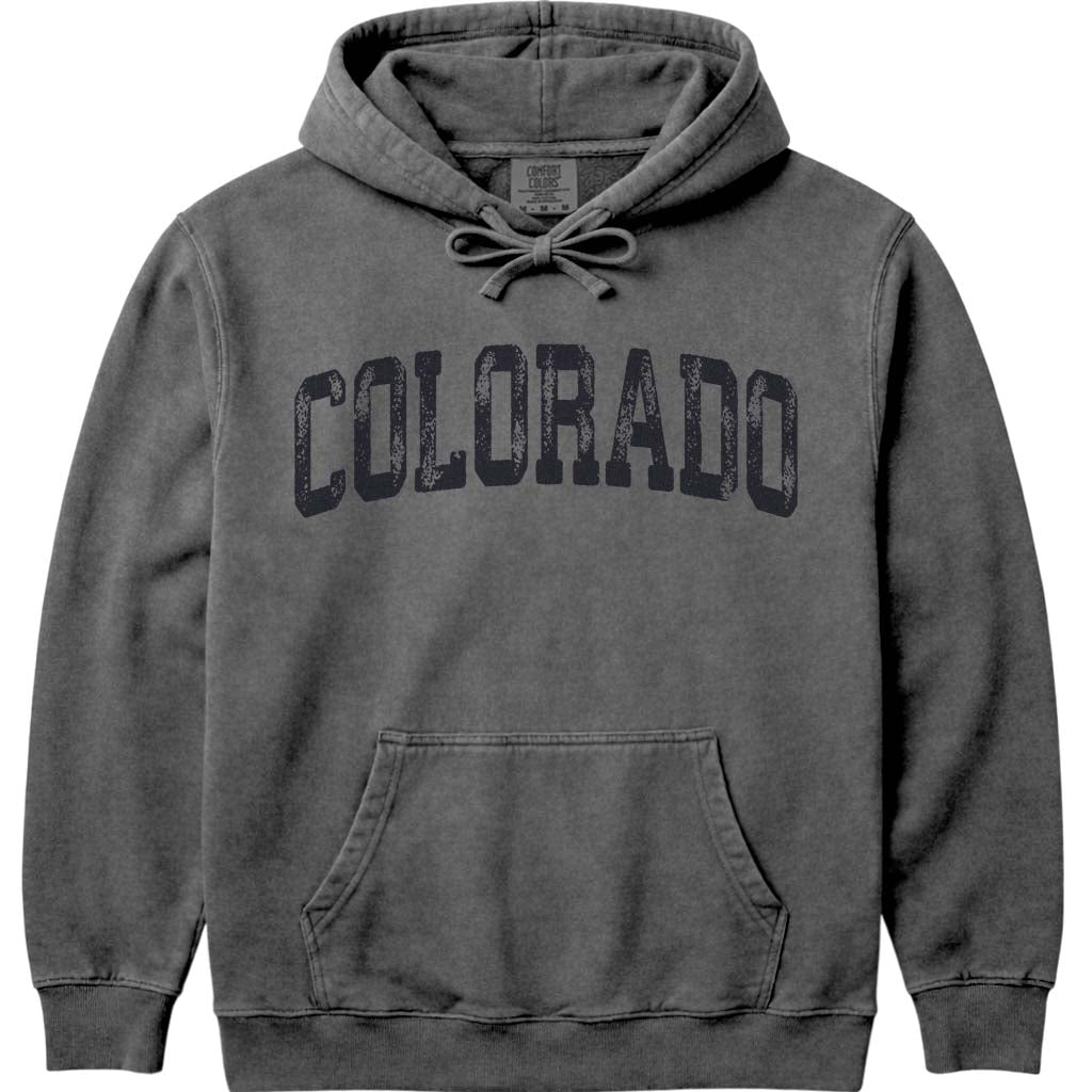 Classic Colorado Vintage College Hoodie - Pepper