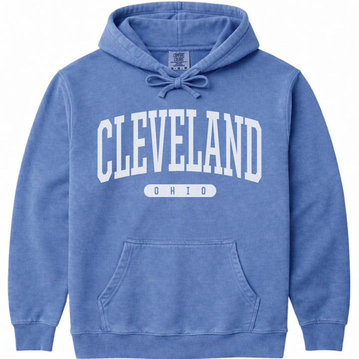Cleveland Ohio Hooded Sweatshirt - Flo Blue