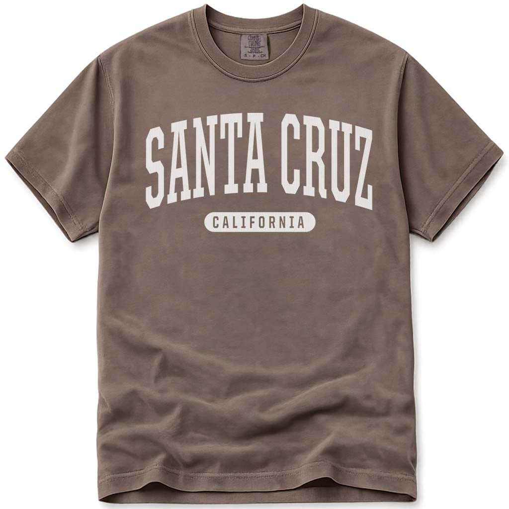College Style Santa Cruz T Shirt - Espresso