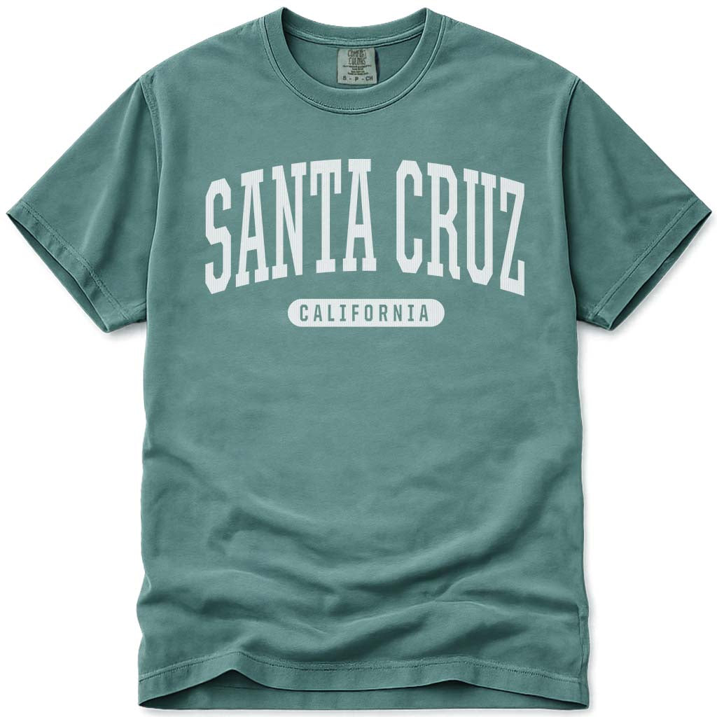College Style Santa Cruz T Shirt - Light Green