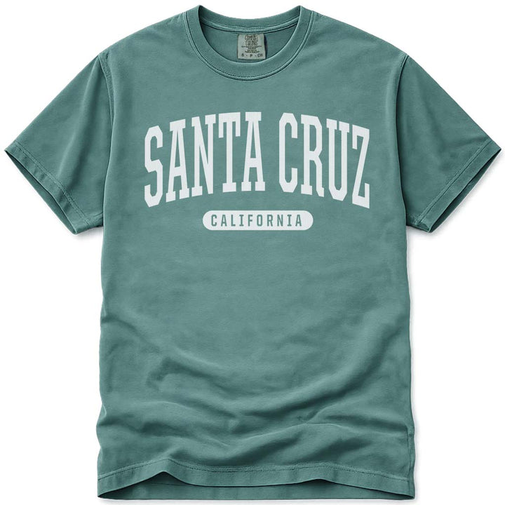 College Style Santa Cruz T Shirt - Light Green