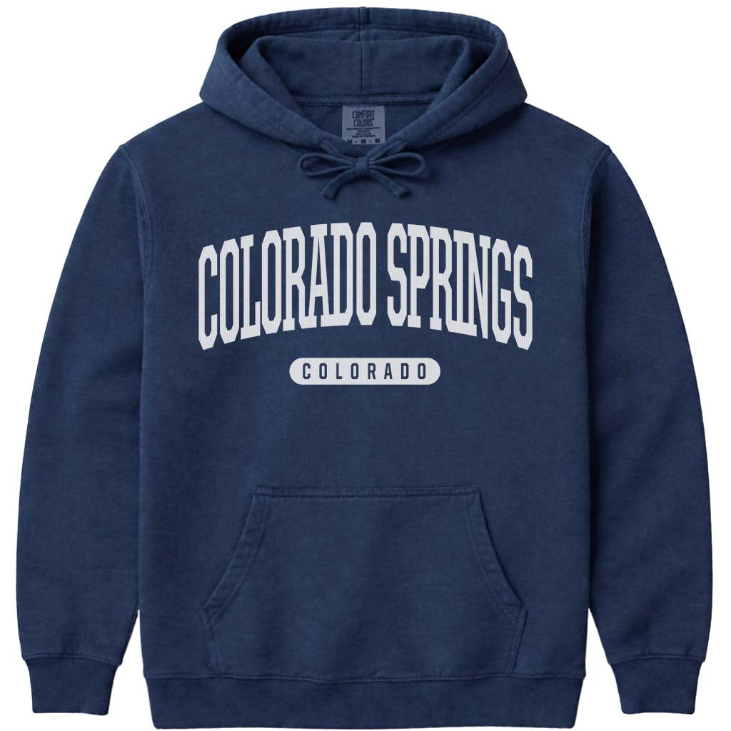 Colorado Springs Colorado Hoodie Sweatshirt - Navy