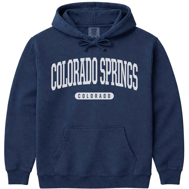 Colorado Springs Colorado Hoodie Sweatshirt - Navy